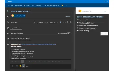 MeetingZen — Microsoft 365 plugin