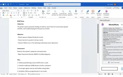 Mental Note AI — Microsoft 365 plugin