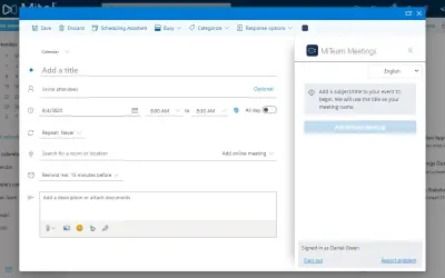 MiTeam Meetings — Microsoft 365 plugin