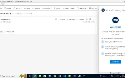 Moorepay Holiday Booking — Microsoft 365 plugin