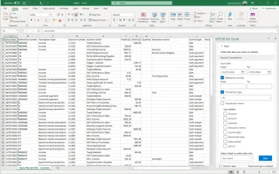 MYOB for Excel — Microsoft 365 plugin
