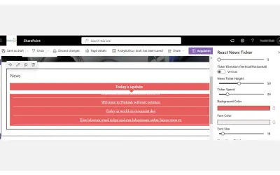 News Scroller — Microsoft 365 plugin