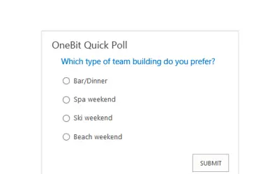OneBit Quick Poll — Microsoft 365 plugin