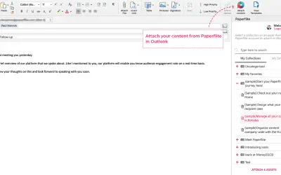 Paperflite for Outlook — Microsoft 365 plugin