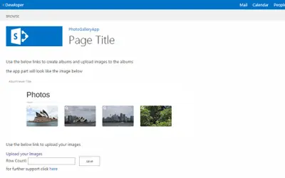 Photo Gallery App — Microsoft 365 plugin