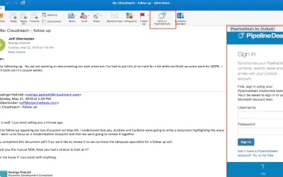 PipelineDeals for Outlook — Microsoft 365 plugin
