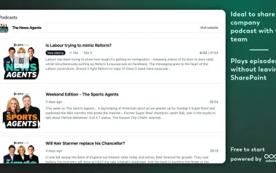 Podcasts integration by adenin — Microsoft 365 plugin