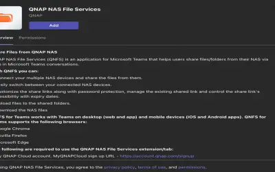 QNAP NAS File Services — Microsoft 365 plugin