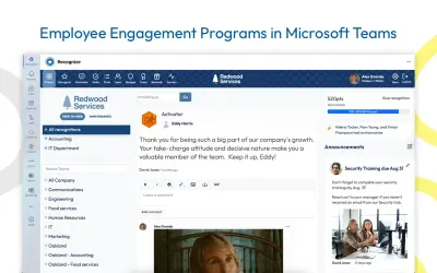 Recognize | social employee recognition & rewards — Microsoft 365 plugin