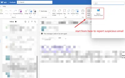 Report Suspicious Email — Microsoft 365 plugin