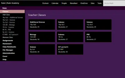 Ruler Classroom - Assignments — Microsoft 365 plugin