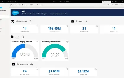Salesforce Analytics for Sales Managers — Microsoft 365 plugin