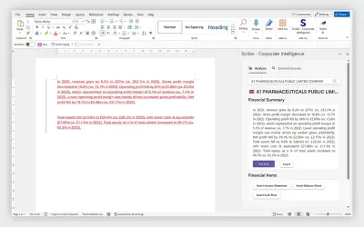 Scribe - Corporate Intelligence — Microsoft 365 plugin
