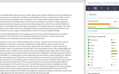 Searchmetrics Content Experience — Microsoft 365 plugin