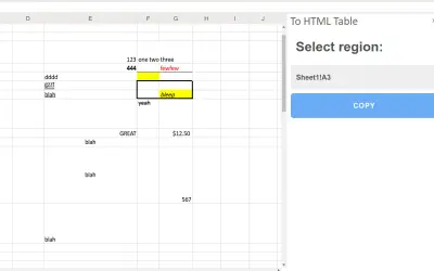 Selection to HTML — Microsoft 365 plugin