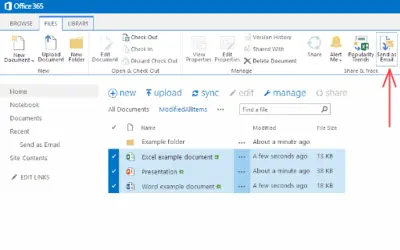 Send as Email — Microsoft 365 plugin
