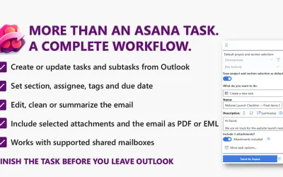 Send to Asana — Microsoft 365 plugin