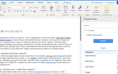 seoClarity Content Fusion — Microsoft 365 plugin