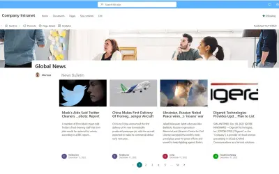 SharePinPoint News Bulletin — Microsoft 365 plugin