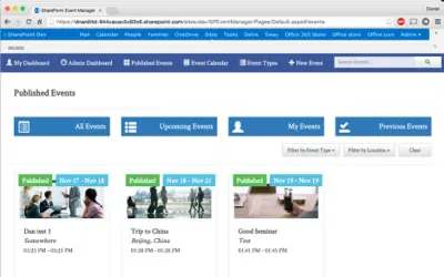 SharePoint Event Manager — Microsoft 365 plugin