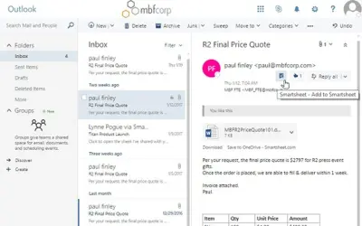 Smartsheet for Outlook — Microsoft 365 plugin