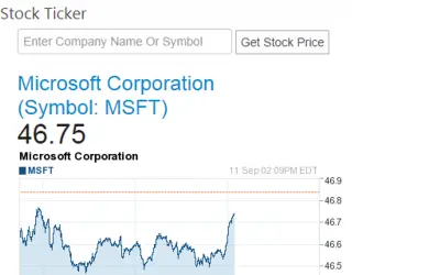 StockTicker — Microsoft 365 plugin