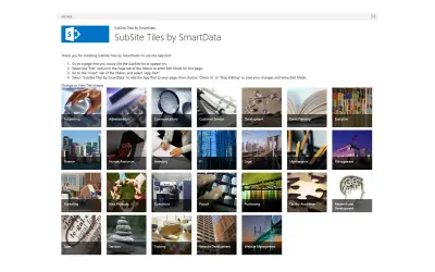SubSite Tiles — Microsoft 365 plugin