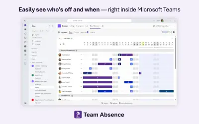 Team Absence — Microsoft 365 plugin