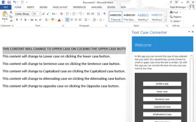 Text Case Converter — Microsoft 365 plugin