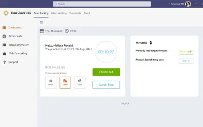 TimeClock 365 - for Microsoft Teams — Microsoft 365 plugin