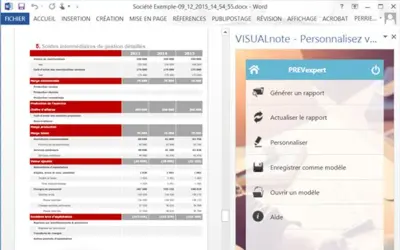 VISUALnote – Personnalisez vos rapports financiers — Microsoft 365 plugin