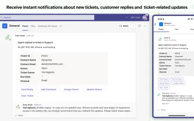 Zoho Desk — Microsoft 365 plugin