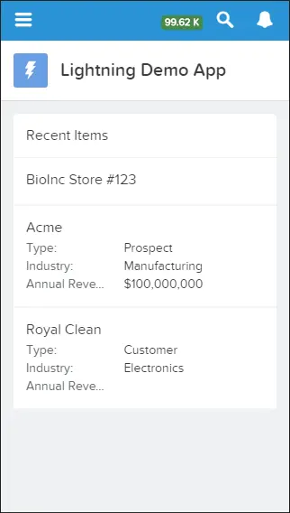 Add Recent Items to Your App — Salesforce plugin