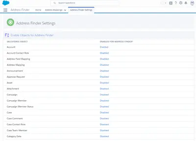 Address Finder - Address search solution for Salesforce — Salesforce plugin