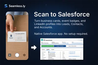 AI Business Card Scanner, Voice Notes and Mobile Lead Capture for Salesforce — Salesforce plugin