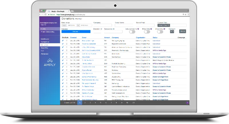 Amply Match Platform (AMP) | Employer Matching Gift Automation — screenshot from the Salesforce AppExchange listing