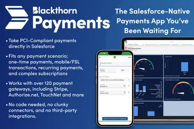 Blackthorn Payments - Credit Card Processing, ACH, Subscriptions, FSL — Salesforce plugin