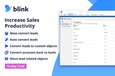 Blink: Mass Convert Leads, Convert Back to Leads, Convert with Related Records — Salesforce plugin