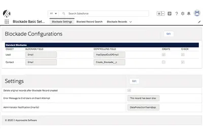 Blockade Basic by Approvable Software — Salesforce plugin