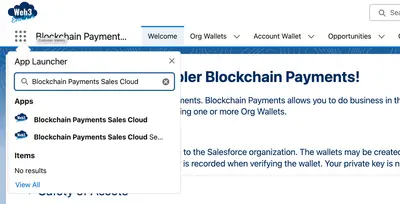 Blockchain Payments for Sales Cloud — Salesforce plugin