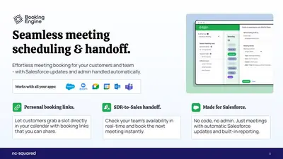 Booking Engine: Salesforce Meeting Scheduling & Appointment Booking — Salesforce plugin