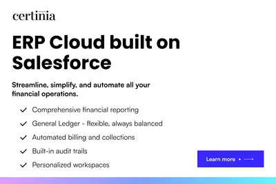 Certinia Financial Management Cloud — Salesforce plugin