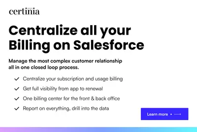 Certinia Subscription & Usage Billing — Salesforce plugin