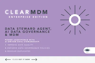 clearMDM Data Steward Agent | AI Data Governance & MDM — Salesforce plugin