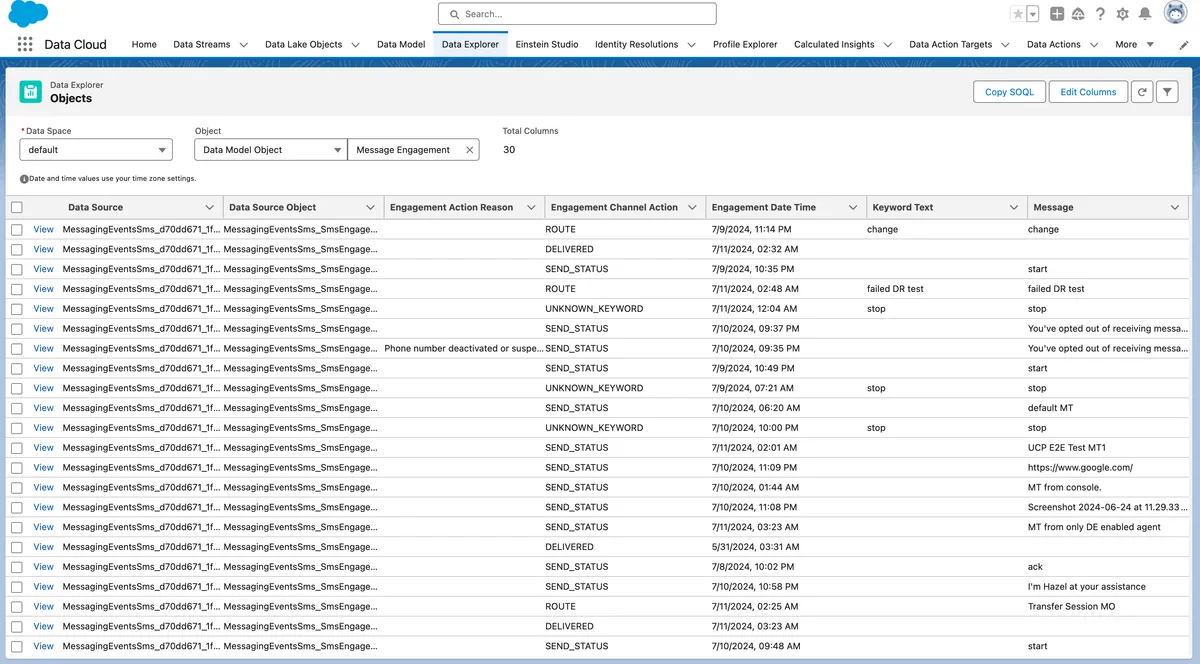 Customer E360 SMS — screenshot from the Salesforce AppExchange listing