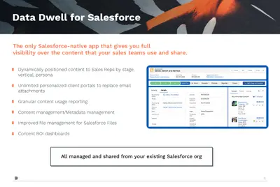 Data Dwell Sales Enablement for Salesforce — Salesforce plugin