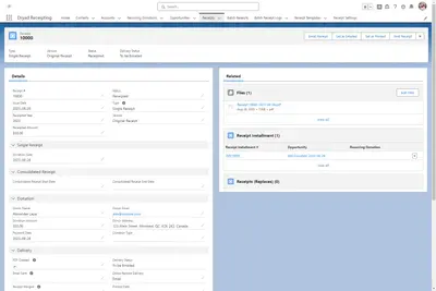 Dryad Receipting for Salesforce — Salesforce plugin