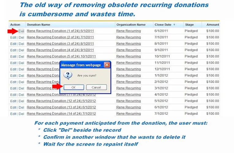 Enhanced Recurring Donations Maintenance — screenshot from the Salesforce AppExchange listing