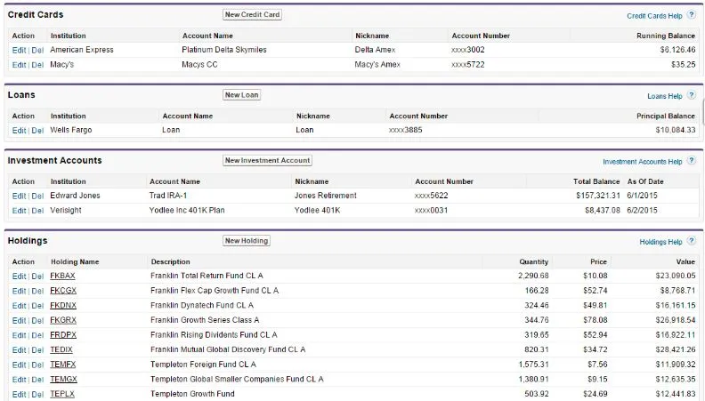 Envestnet | Yodlee Aggregation Platform for Salesforce — screenshot from the Salesforce AppExchange listing
