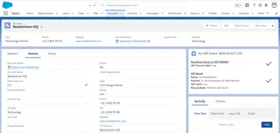 EU VAT Check — Salesforce plugin